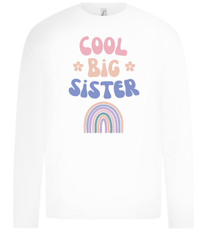 Cool Big Sister Design - Premium kids long sleeve t-shirt_WHITE_front