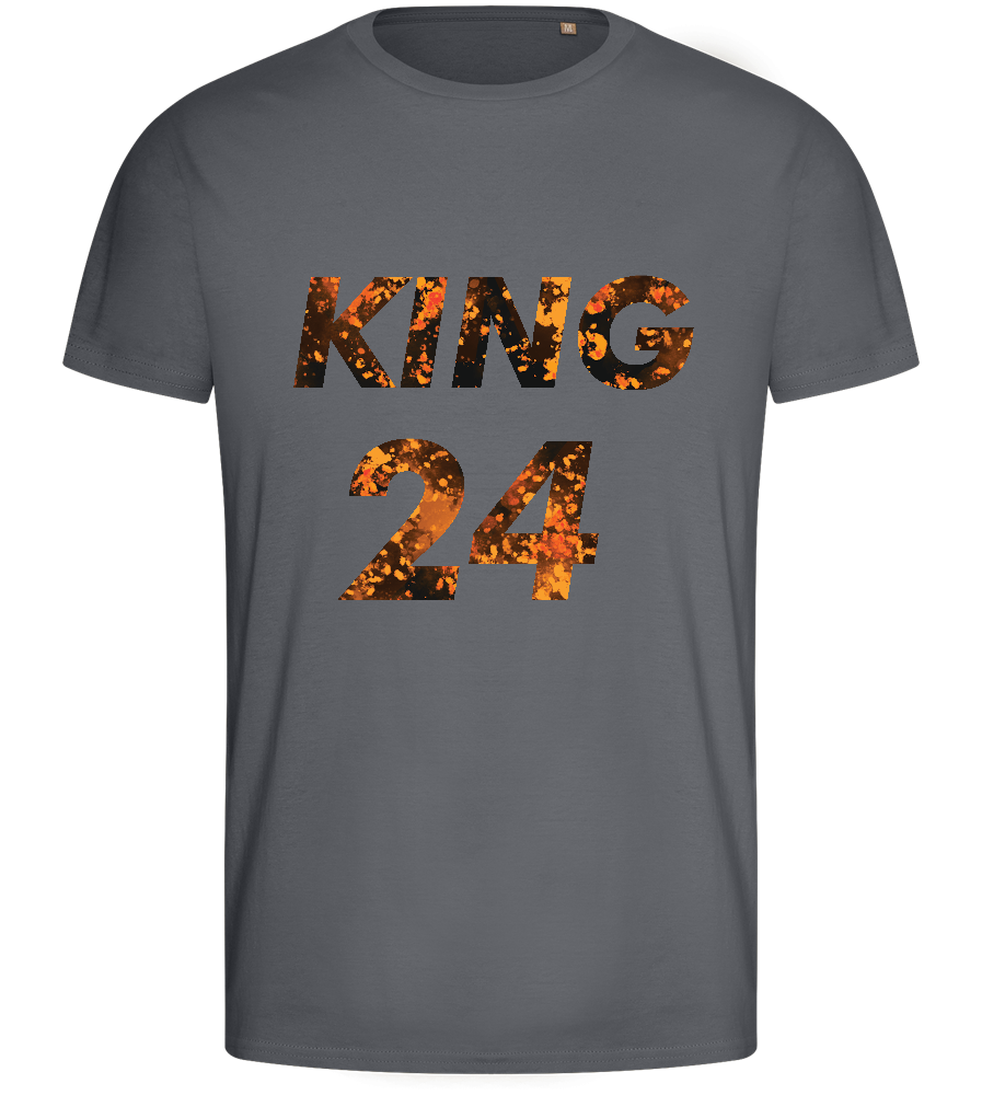 KING 24 Design - Basic men's fitted t-shirt_MOUSE GREY_front