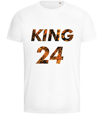 KING 24 Design - Basic men's fitted t-shirt_WHITE_front