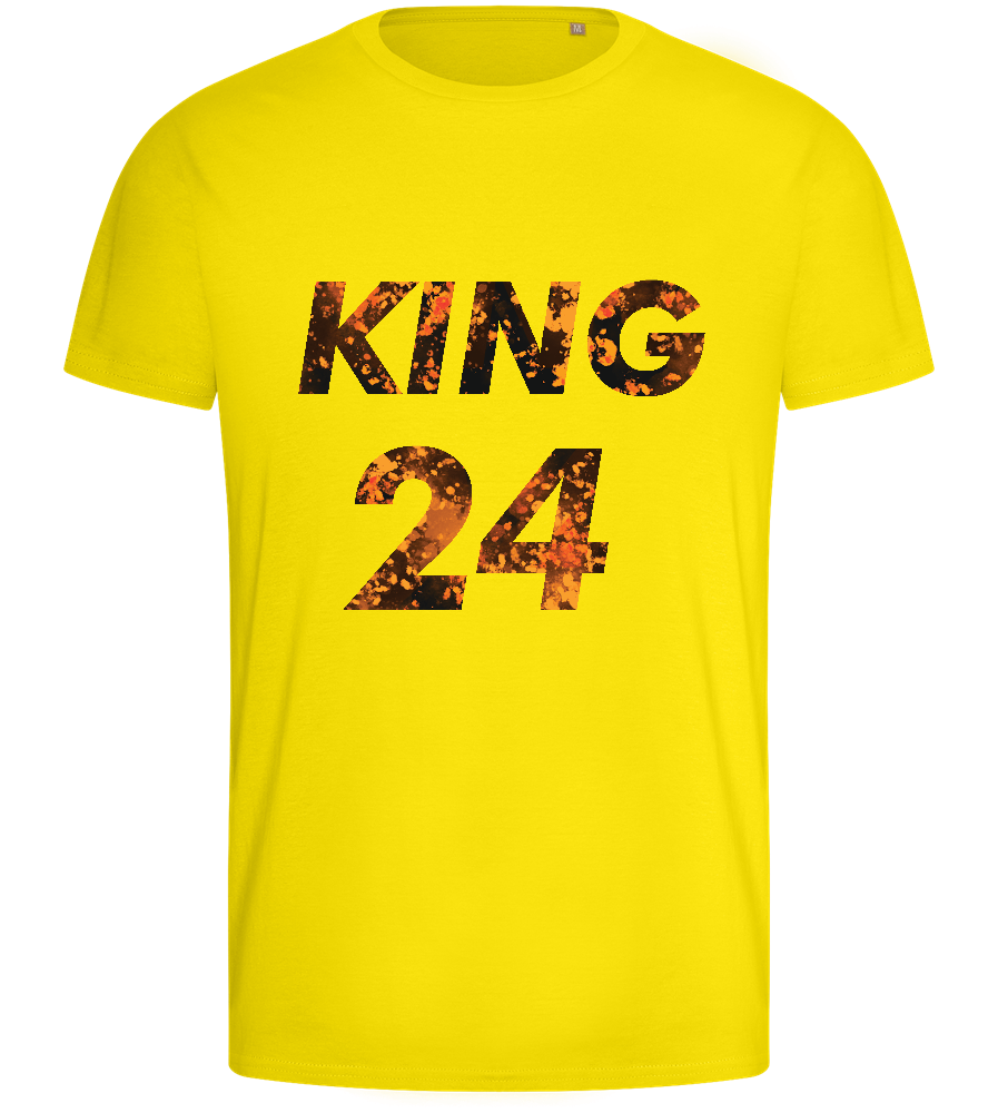 KING 24 Design - Basic men's fitted t-shirt_YELLOW_front