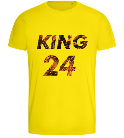 KING 24 Design - Basic men's fitted t-shirt_YELLOW_front