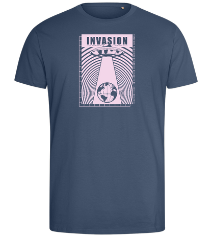 Invasion Ufo Design - Comfort men's fitted t-shirt_DENIM_front