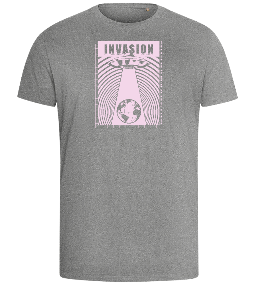 Invasion Ufo Design - Comfort men's fitted t-shirt_ORION GREY_front