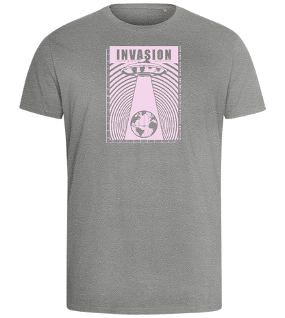 Invasion Ufo Design - Comfort men's fitted t-shirt_ORION GREY_front