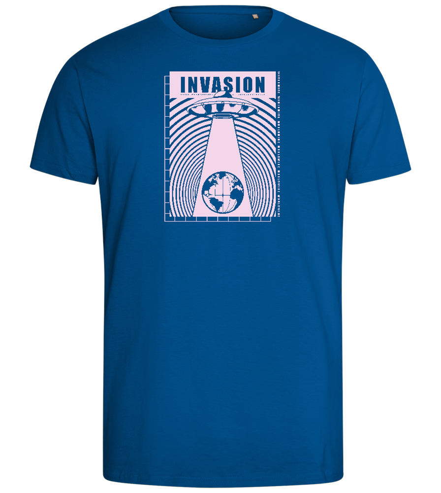 Invasion Ufo Design - Comfort men's fitted t-shirt_ROYAL_front