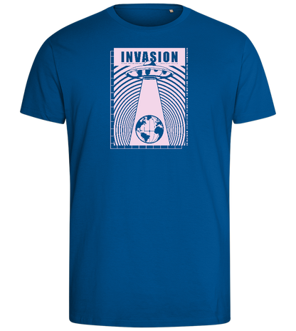 Invasion Ufo Design - Comfort men's fitted t-shirt_ROYAL_front