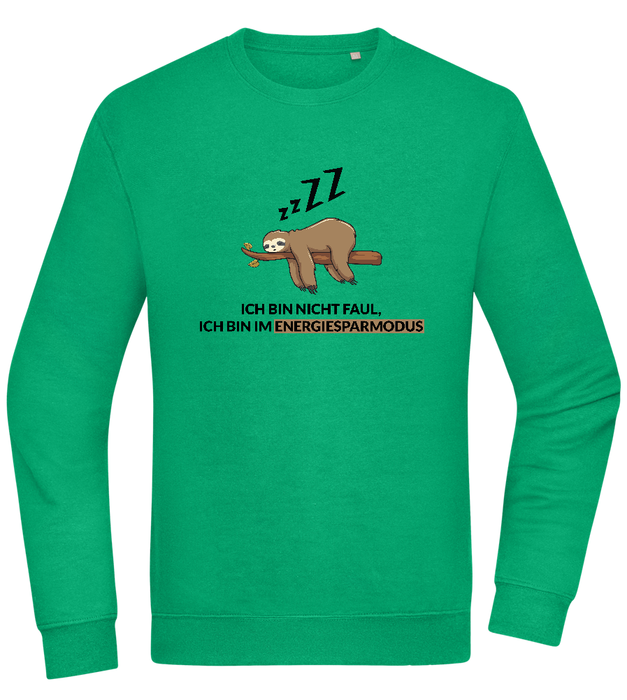 Energy Saving Mode Design - Comfort Essential Unisex Sweater_MEADOW GREEN_front