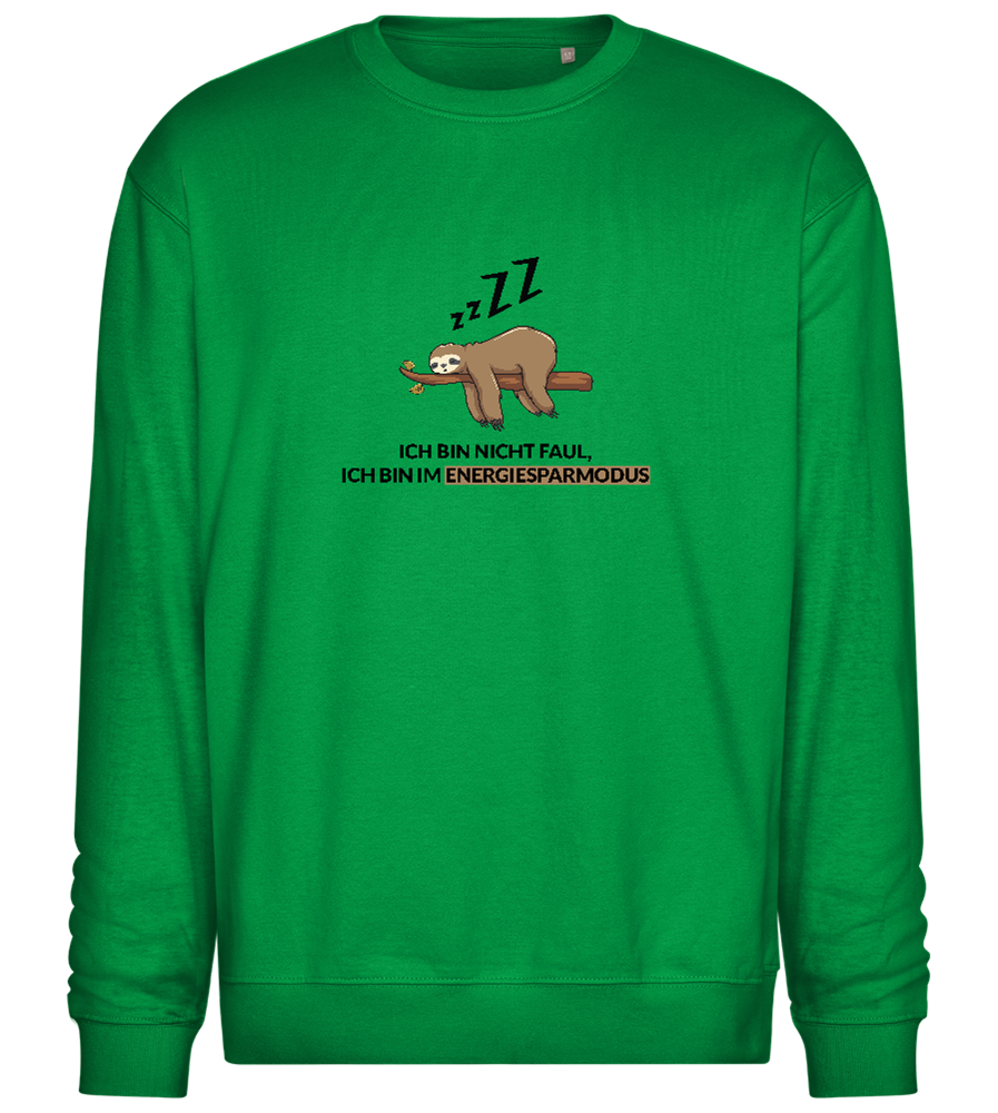 Energy Saving Mode Design - Comfort Essential Unisex Sweater_MEADOW GREEN_front