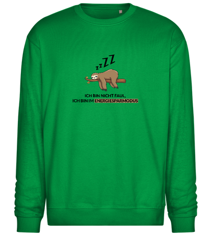 Energy Saving Mode Design - Comfort Essential Unisex Sweater_MEADOW GREEN_front