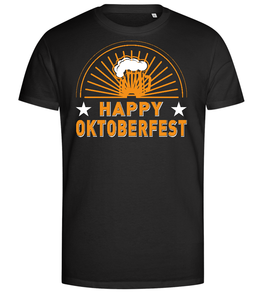 Happy Oktoberfest Design - Premium men's close fitting t-shirt_DEEP BLACK_front