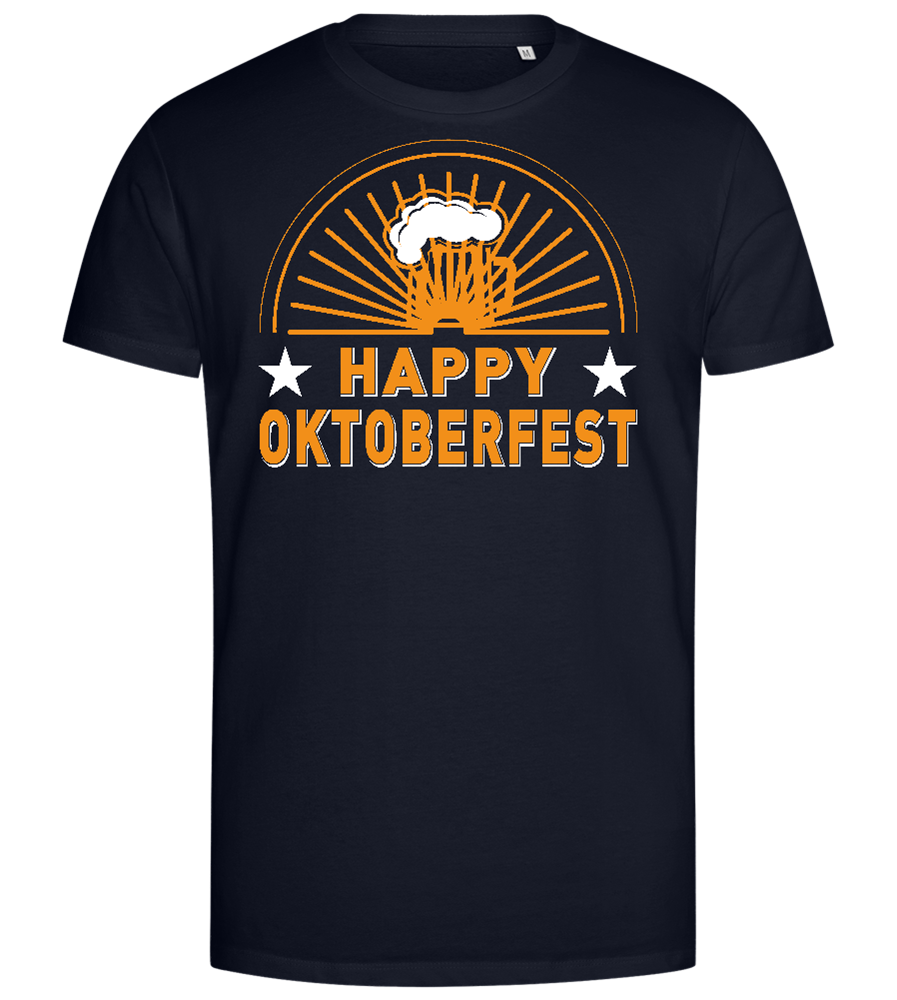 Happy Oktoberfest Design - Premium men's close fitting t-shirt_FRENCH NAVY_front