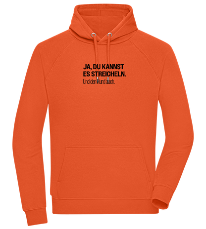 Du Kannst Es Streicheln Design - Comfort unisex hoodie_BURNT ORANGE_front