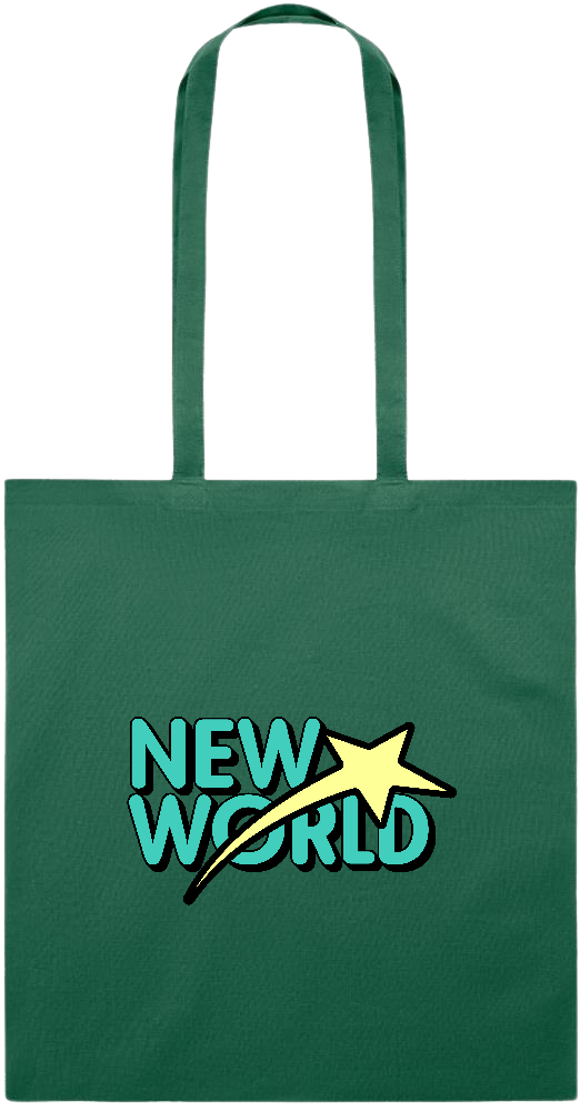 New World Design - Essential colored event tote bag_DARK GREEN_front