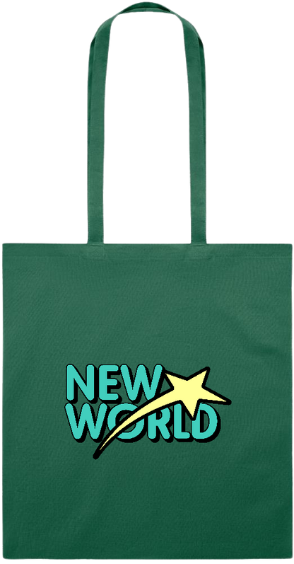 New World Design - Essential colored event tote bag_DARK GREEN_front