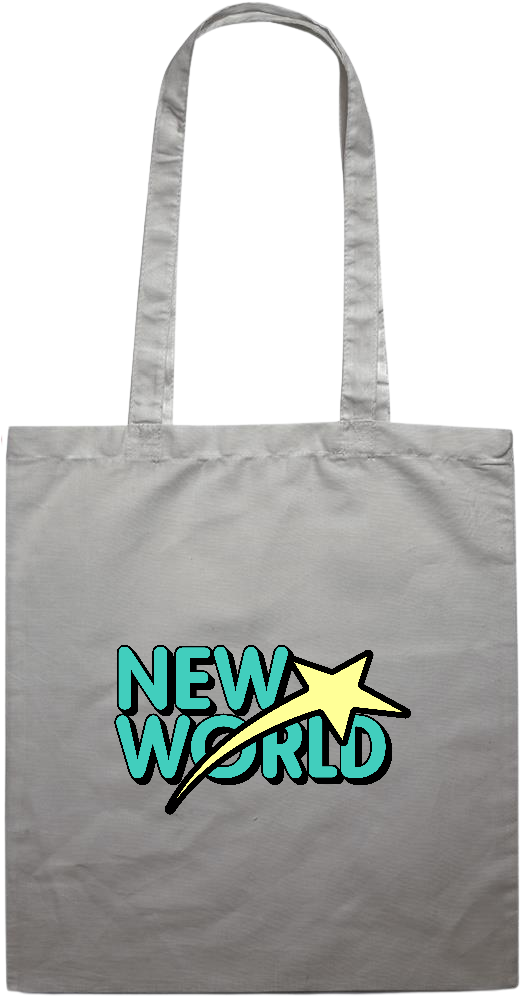 New World Design - Essential colored event tote bag_GREY_front