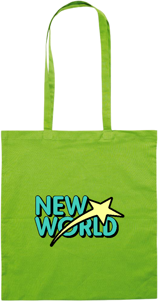 New World Design - Essential colored event tote bag_LIME_front