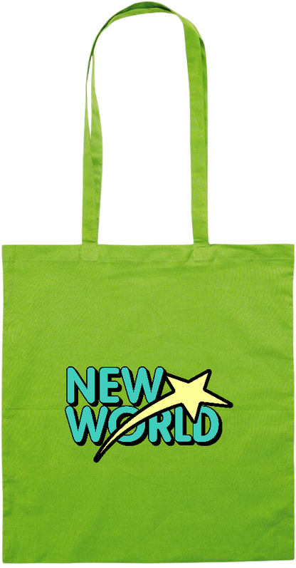 New World Design - Essential colored event tote bag_LIME_front