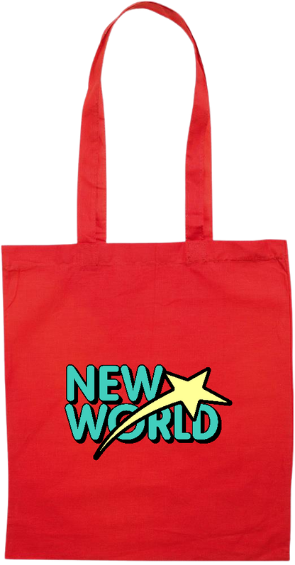 New World Design - Essential colored event tote bag_RED_front