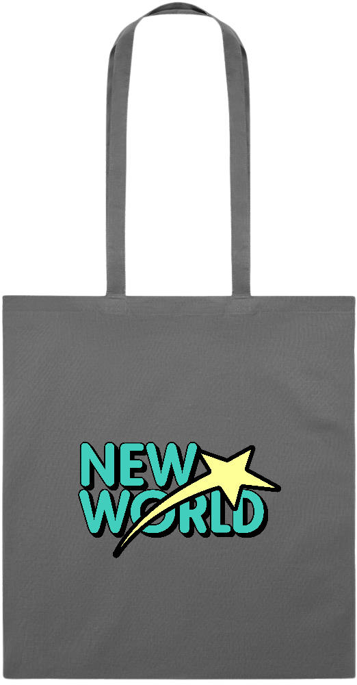 New World Design - Essential colored event tote bag_STONE GREY_front