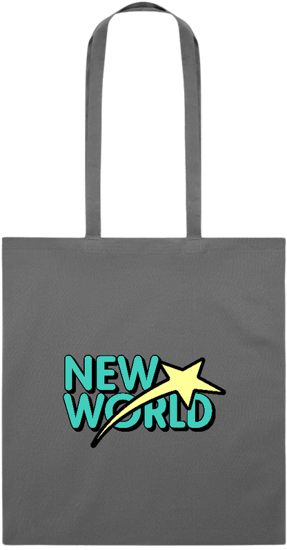 New World Design - Essential colored event tote bag_STONE GREY_front