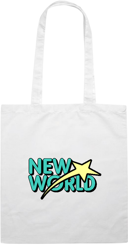 New World Design - Essential colored event tote bag_WHITE_front