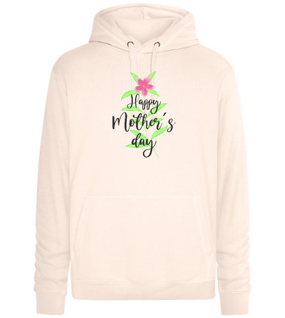 Happy Mother's Day Flower Design - Premium unisex hoodie_LIGHT PEACH ROSE_front