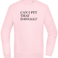 Can I Pet That Dawggg Design - Comfort Essential Unisex Sweater_LIGHT PEACH ROSE_front