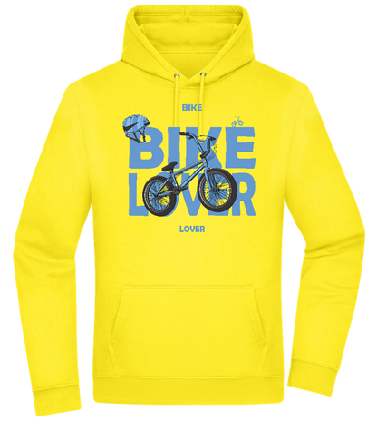 Bike Lover BMX Design - Premium Essential Unisex Hoodie_YELLOW_front