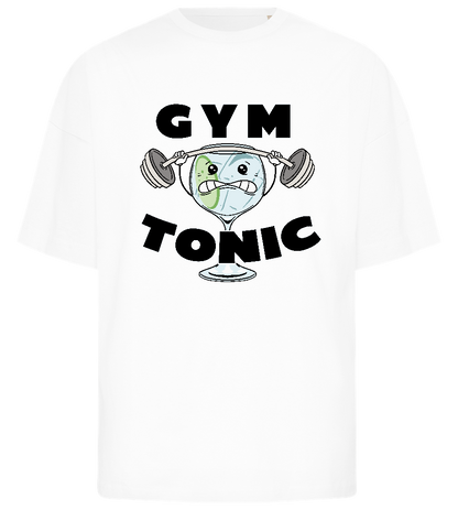 Gym Tonic Design - Premium men's oversized t-shirt_WHITE_front