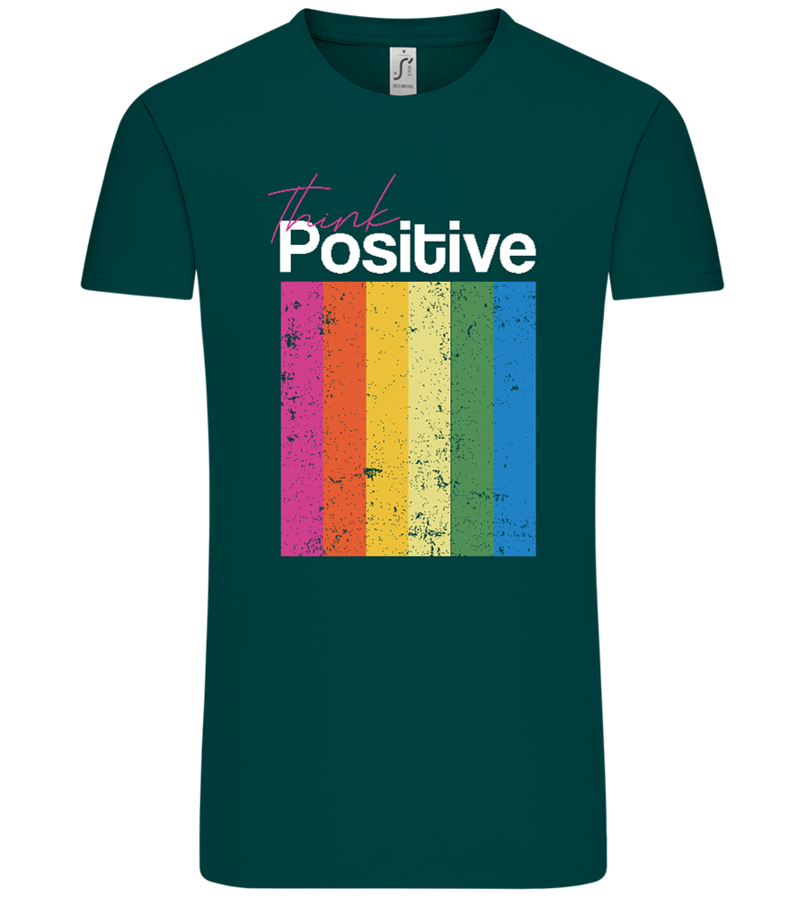 Think Positive Rainbow Design - Comfort Unisex T-Shirt_GREEN EMPIRE_front