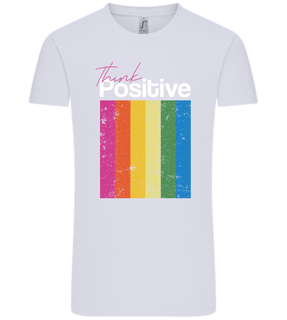 Think Positive Rainbow Design - Comfort Unisex T-Shirt_LILAK_front