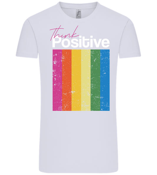 Think Positive Rainbow Design - Comfort Unisex T-Shirt_LILAK_front