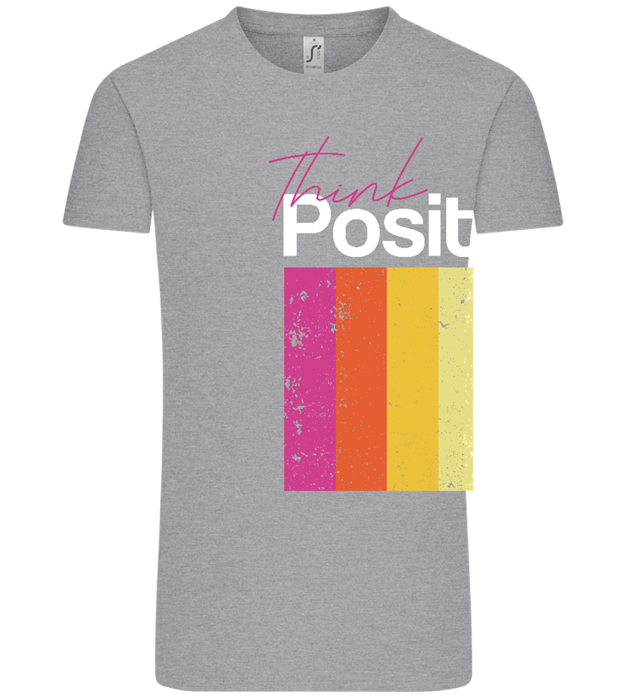 Think Positive Rainbow Design - Comfort Unisex T-Shirt_ORION GREY_front