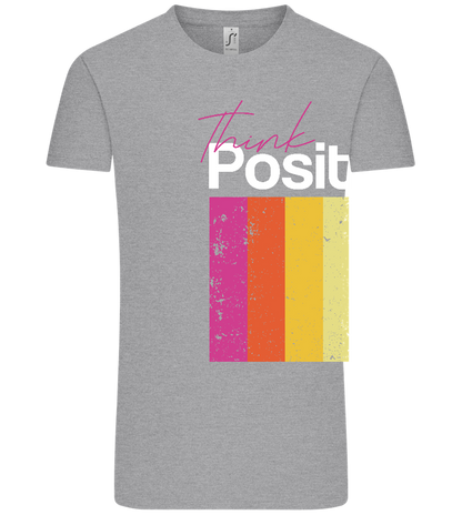 Think Positive Rainbow Design - Comfort Unisex T-Shirt_ORION GREY_front