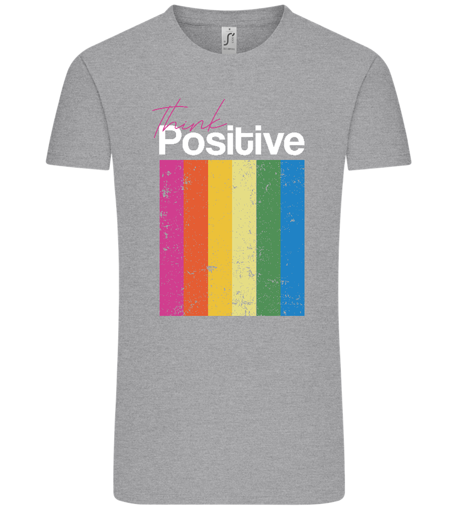 Think Positive Rainbow Design - Comfort Unisex T-Shirt_ORION GREY_front