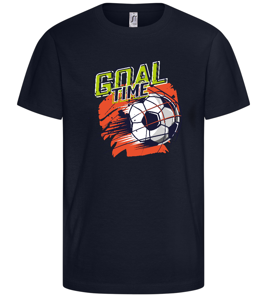 Goal Time Scored Design - Comfort kids fitted t-shirt_FRENCH NAVY_front