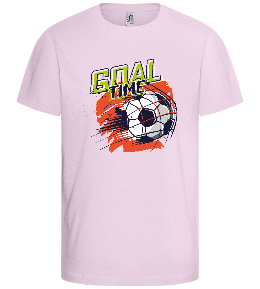 Goal Time Scored Design - Comfort kids fitted t-shirt_LIGHT PINK_front