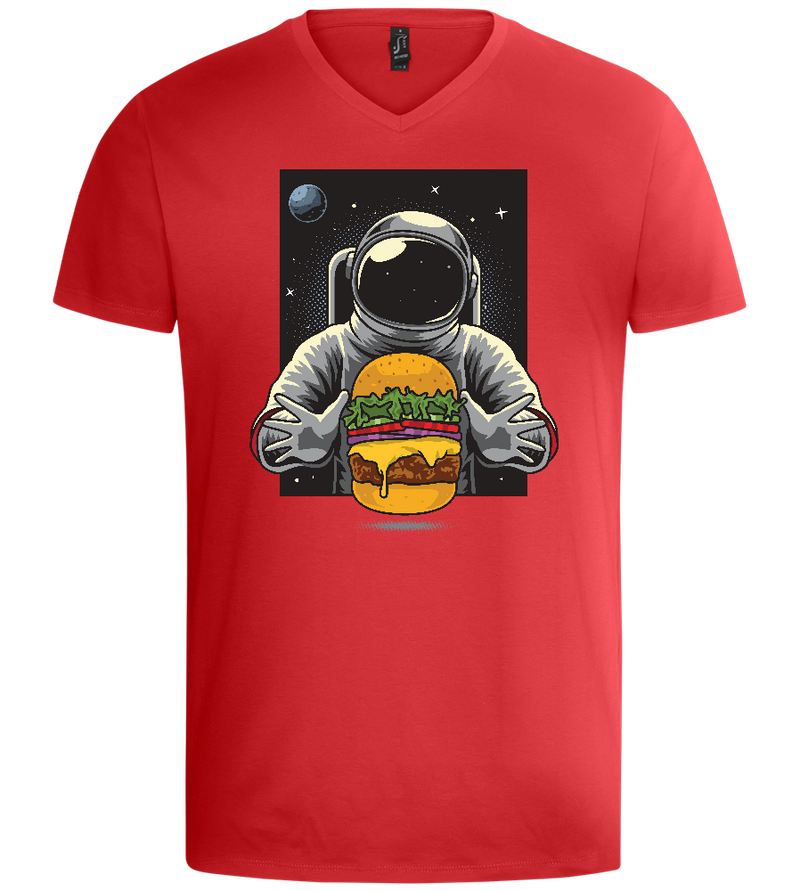 Astroburger Design - Basic men's v-neck t-shirt_RED_front