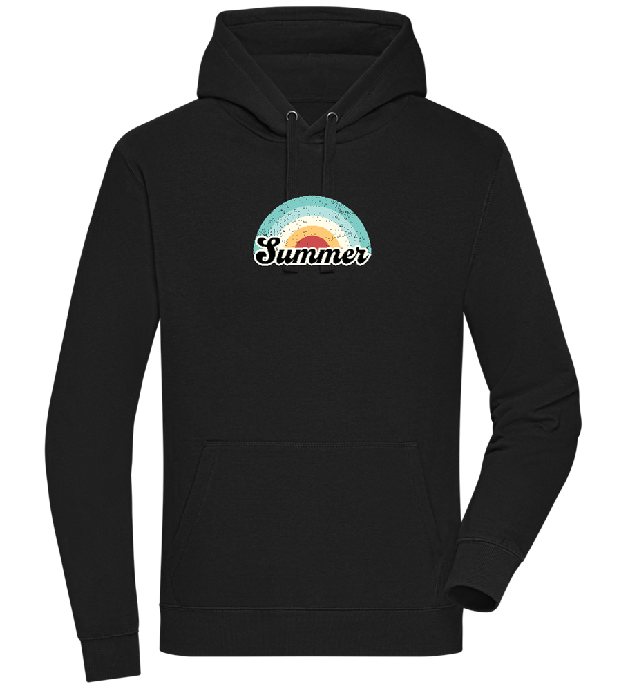 Summer Rainbow Design - Premium unisex hoodie_BLACK_front