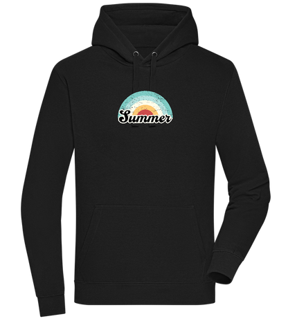 Summer Rainbow Design - Premium unisex hoodie_BLACK_front