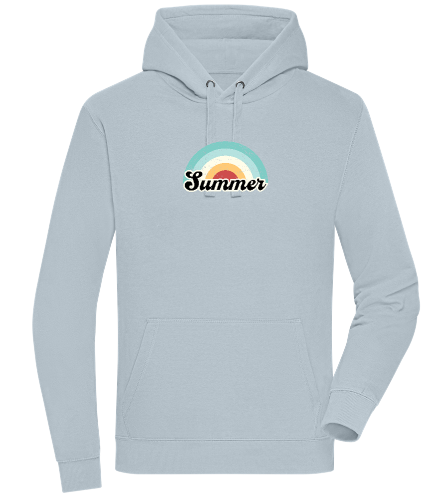 Summer Rainbow Design - Premium unisex hoodie_CREAMY BLUE_front