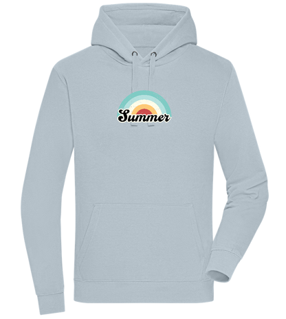 Summer Rainbow Design - Premium unisex hoodie_CREAMY BLUE_front