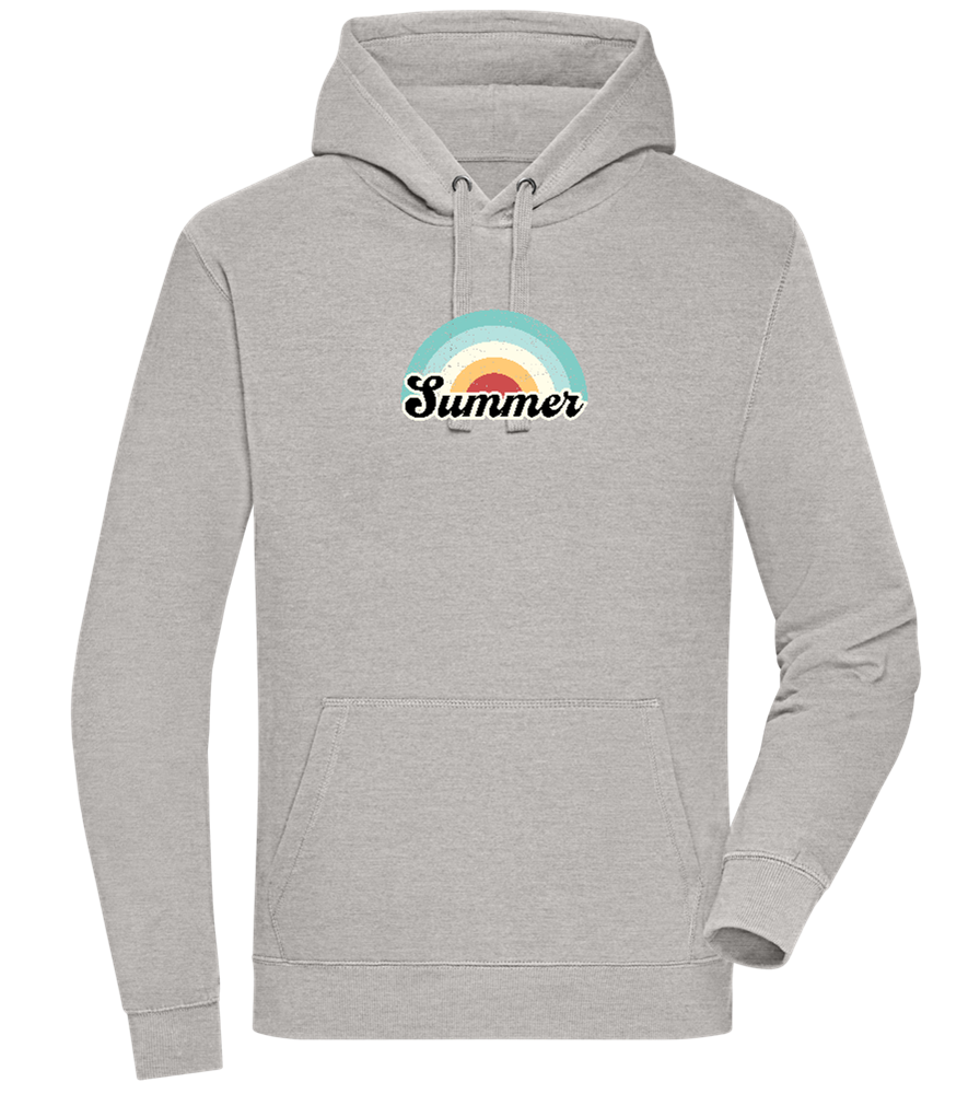 Summer Rainbow Design - Premium unisex hoodie_ORION GREY II_front