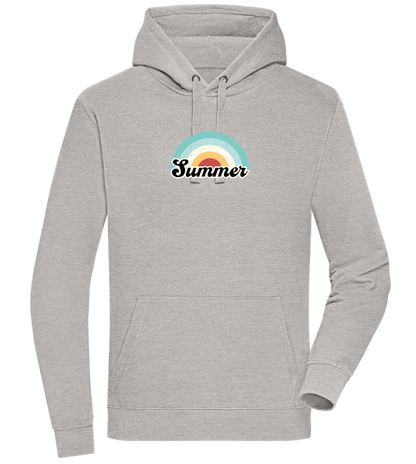 Summer Rainbow Design - Premium unisex hoodie_ORION GREY II_front