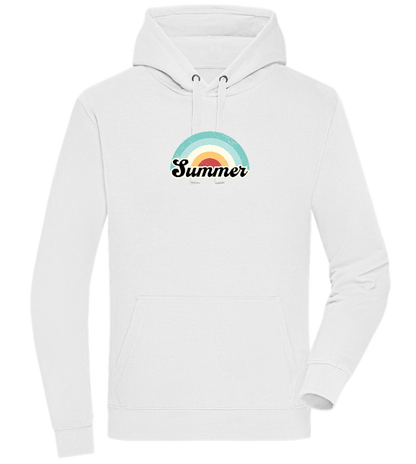 Summer Rainbow Design - Premium unisex hoodie_WHITE_front