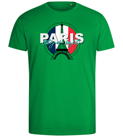 Lights in Paris Design - Comfort men's fitted t-shirt_MEADOW GREEN_front