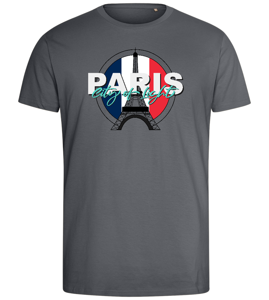 Lights in Paris Design - Comfort men's fitted t-shirt_MOUSE GREY_front