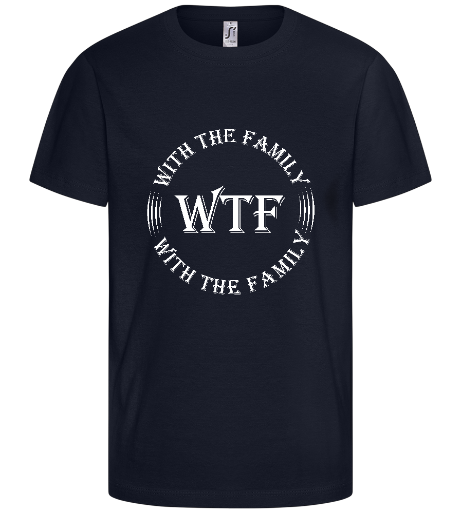 With The Family Design - Comfort kids fitted t-shirt_FRENCH NAVY_front