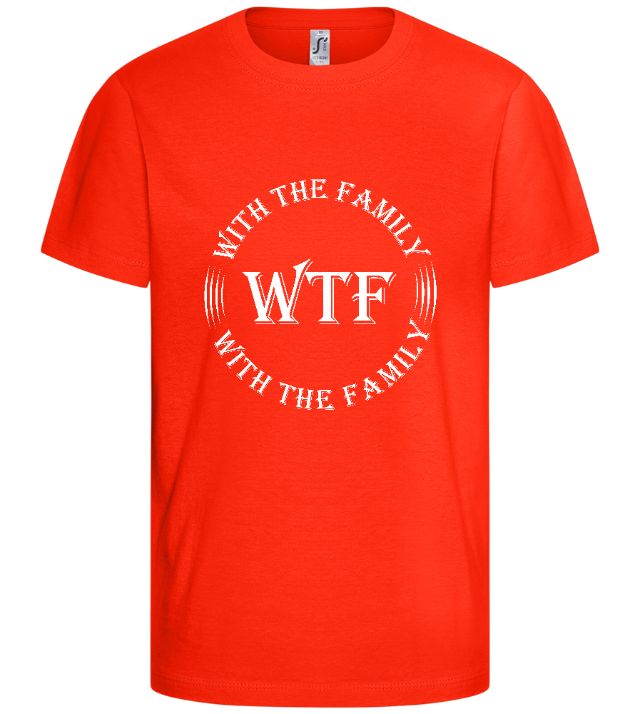 With The Family Design - Comfort kids fitted t-shirt_RED_front