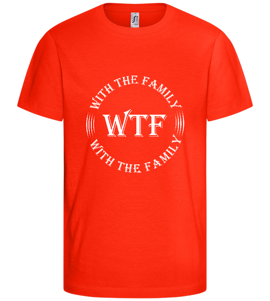 With The Family Design - Comfort kids fitted t-shirt_RED_front